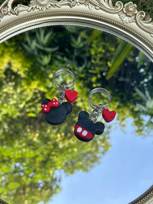 Mickey and Minnie Mouse Keychains