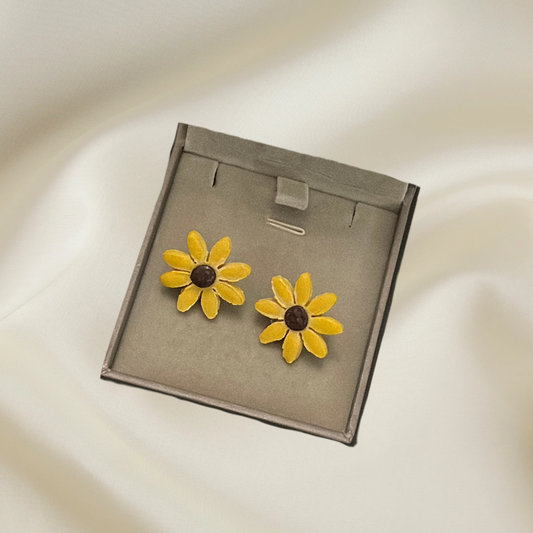 Sunflower Bloom Stud Earrings
